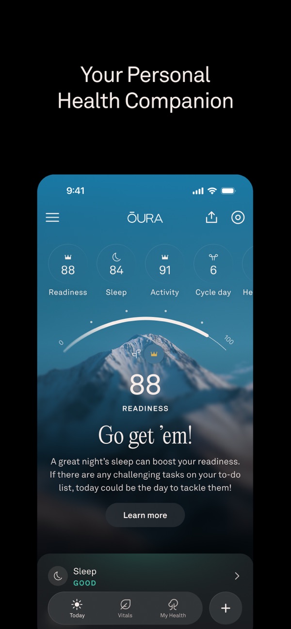 Oura iPhone screenshot 1
