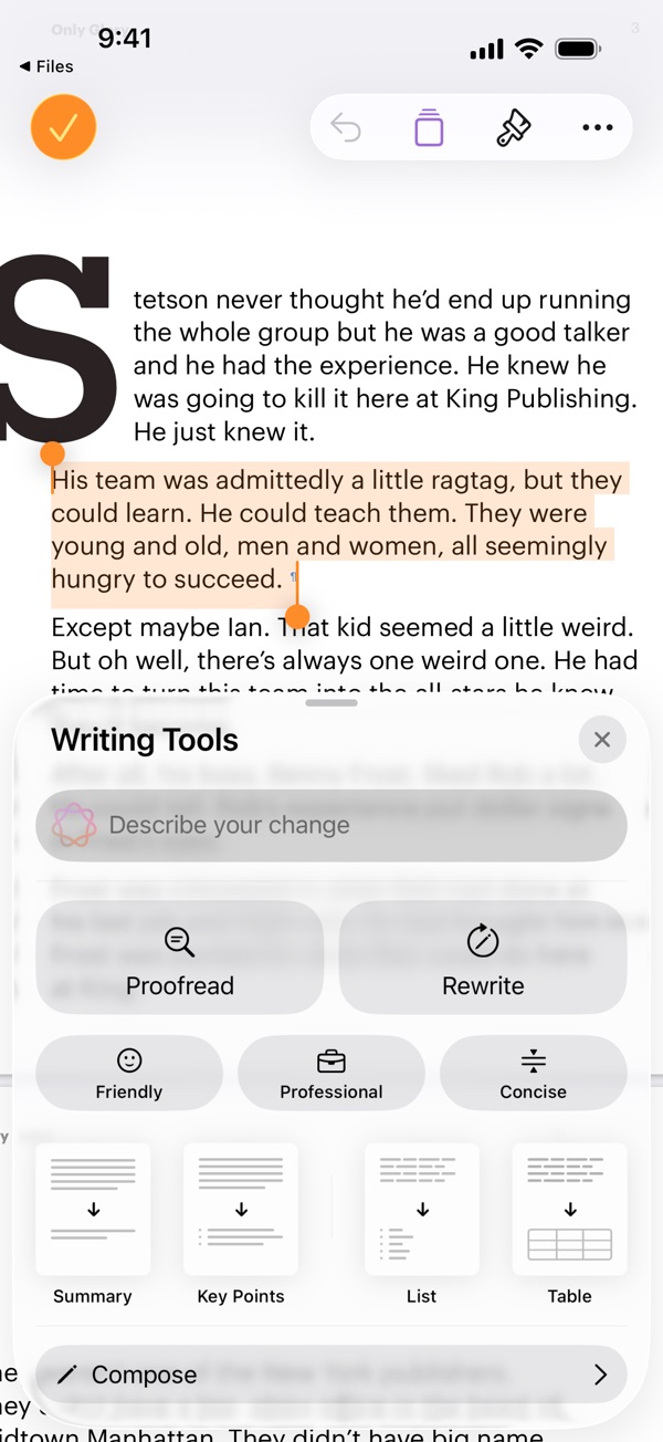 Pages iPhone screenshot 9