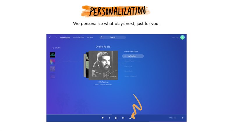 Pandora Windows screenshot 1