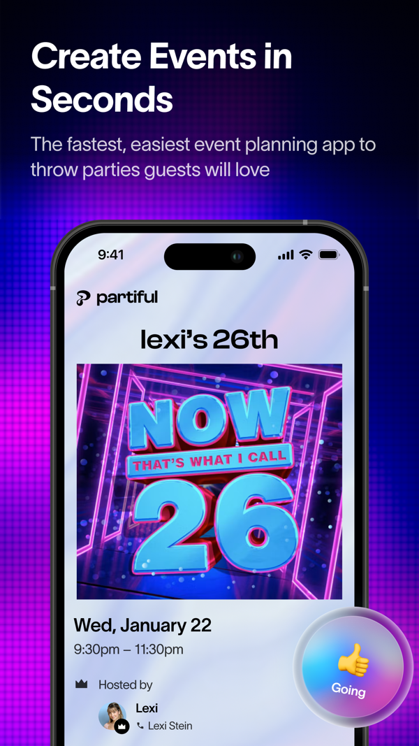 Partiful iPhone screenshot 1