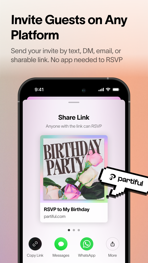 Partiful iPhone screenshot 3