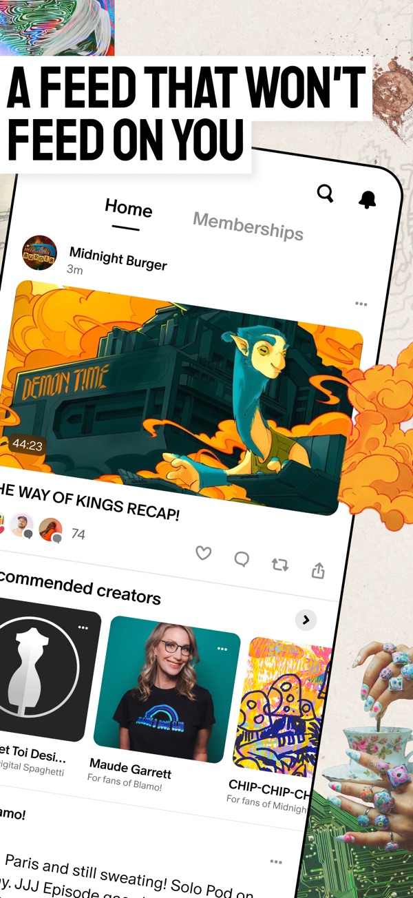 Patreon iPhone screenshot 2