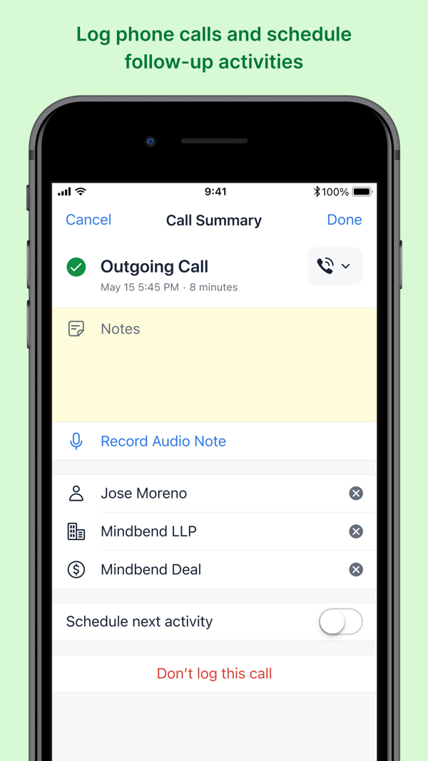 Pipedrive iPhone screenshot 6