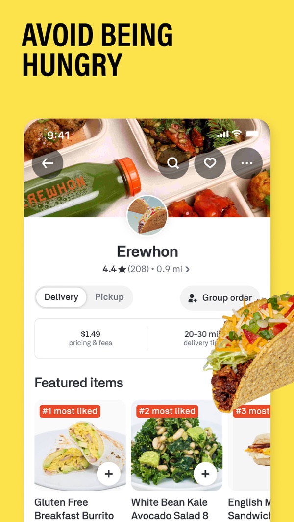 Postmates iPhone screenshot 3
