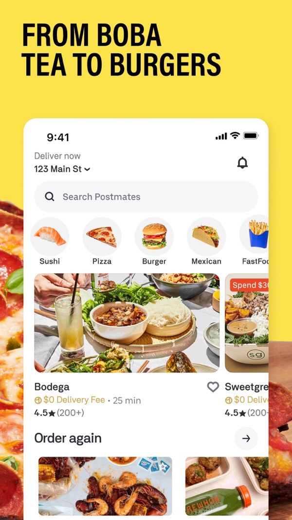 Postmates iPhone screenshot 2