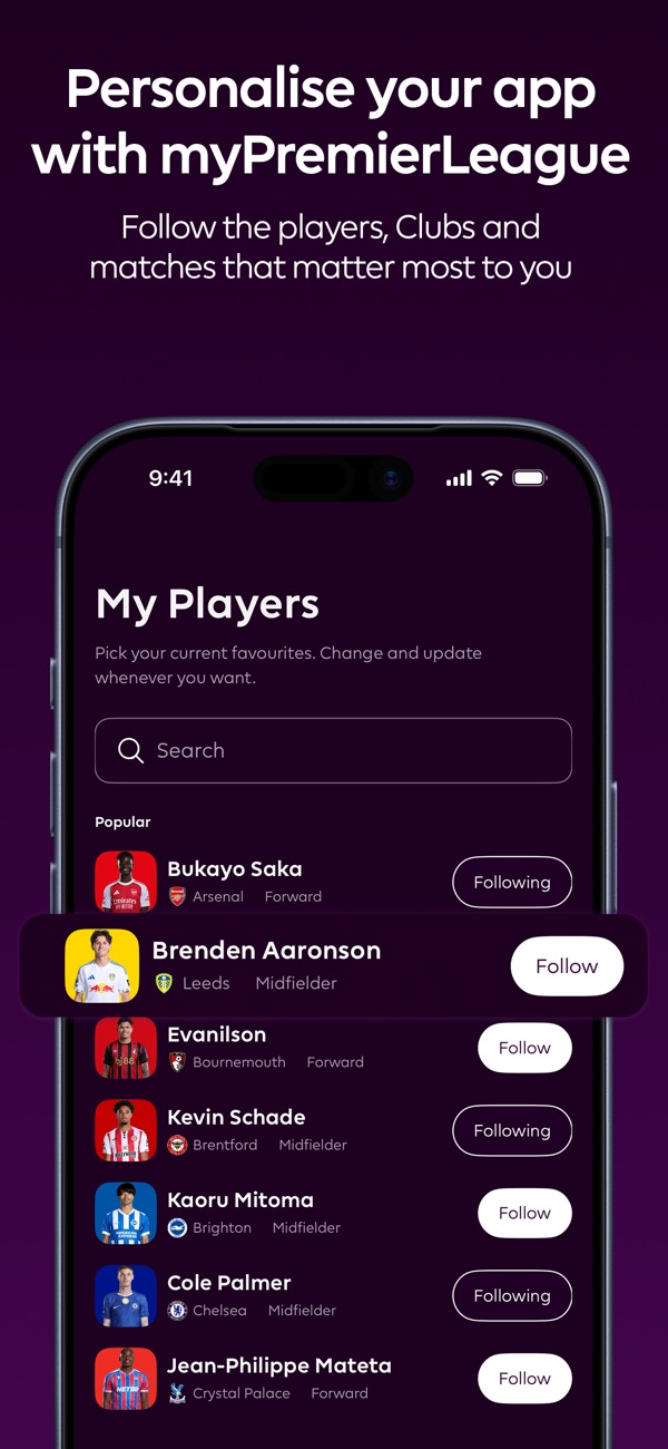 Premier League iPhone screenshot 5