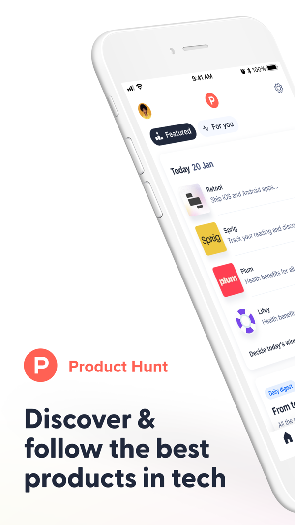 Product Hunt iPhone screenshot 1