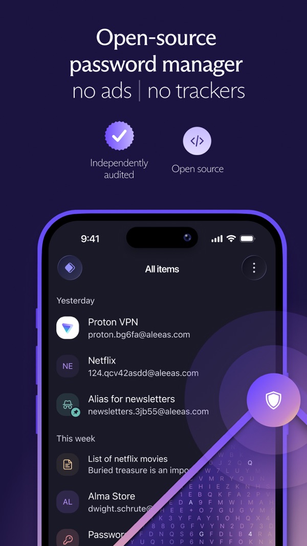 Proton Pass iPhone screenshot 1