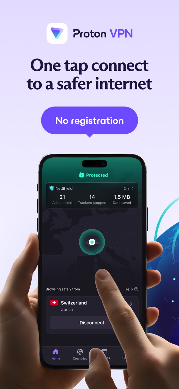Proton VPN iPhone screenshot 1
