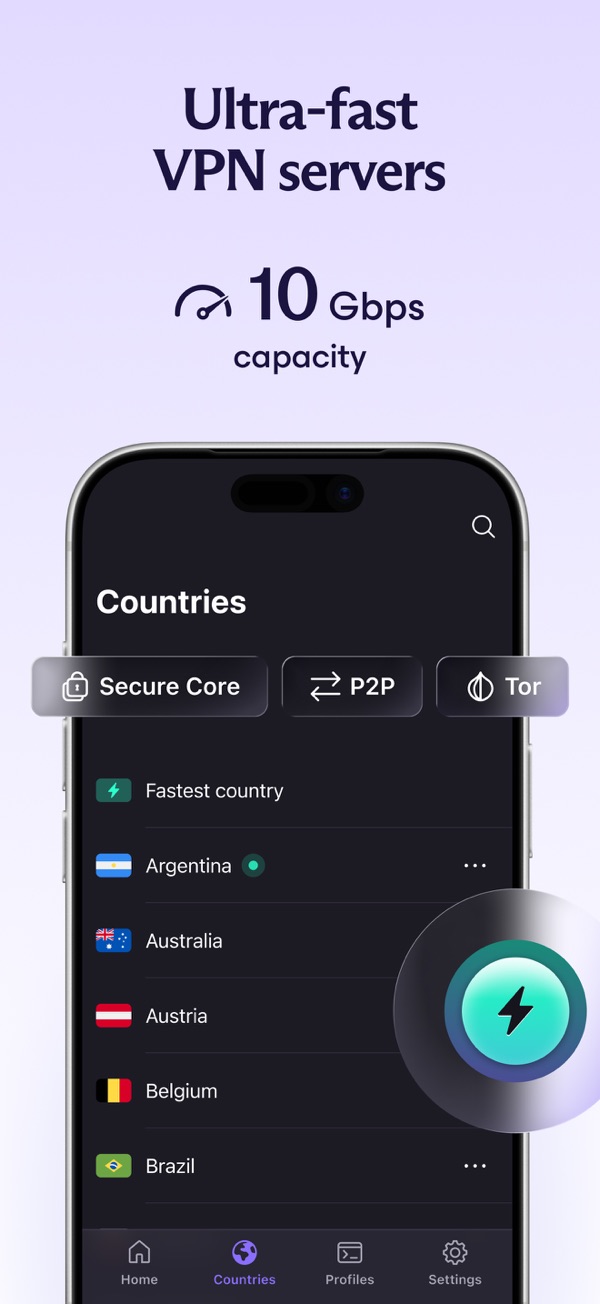 Proton VPN iPhone screenshot 3