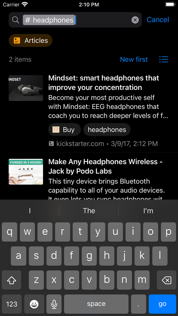 Raindrop.io iPhone screenshot 4