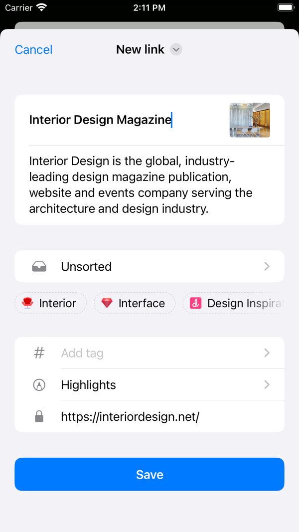Raindrop.io iPhone screenshot 5