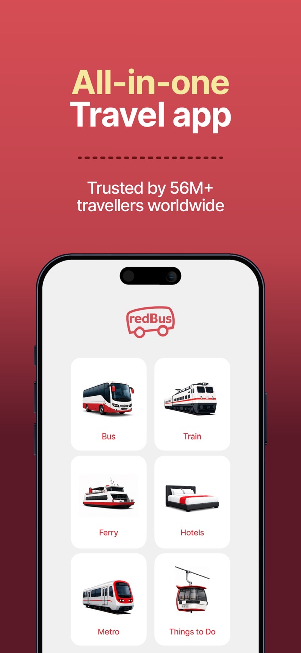 redBus iPhone screenshot 1
