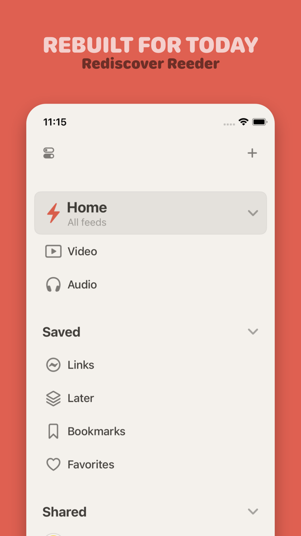 Reeder. iPhone screenshot 1