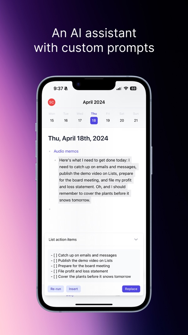 Reflect Notes iPhone screenshot 3