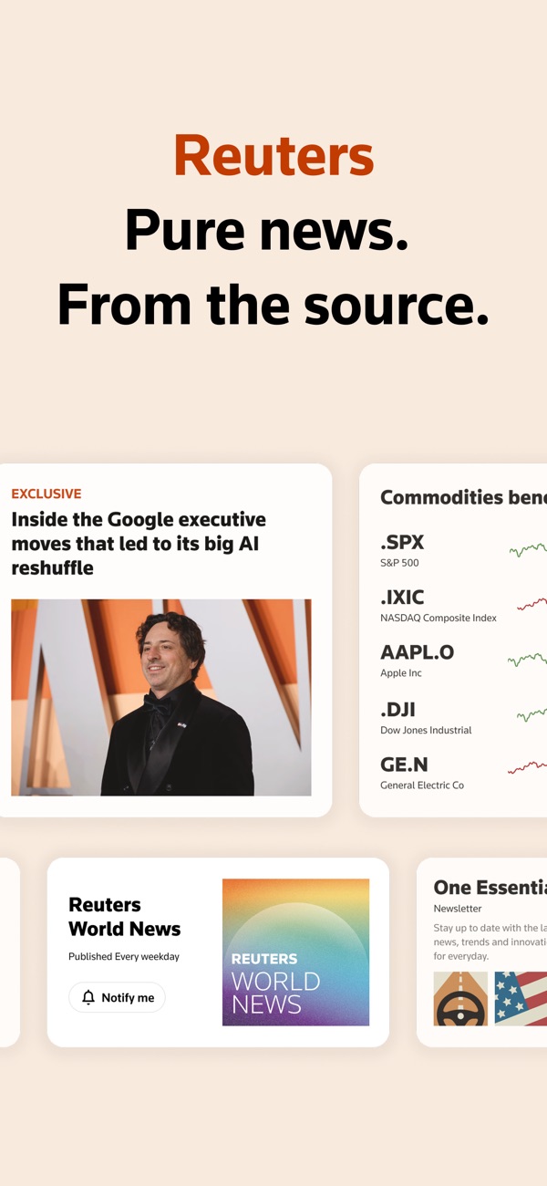Reuters iPhone screenshot 1