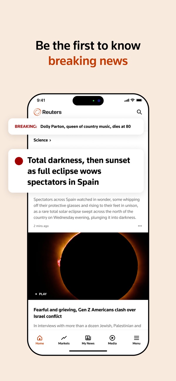 Reuters iPhone screenshot 2