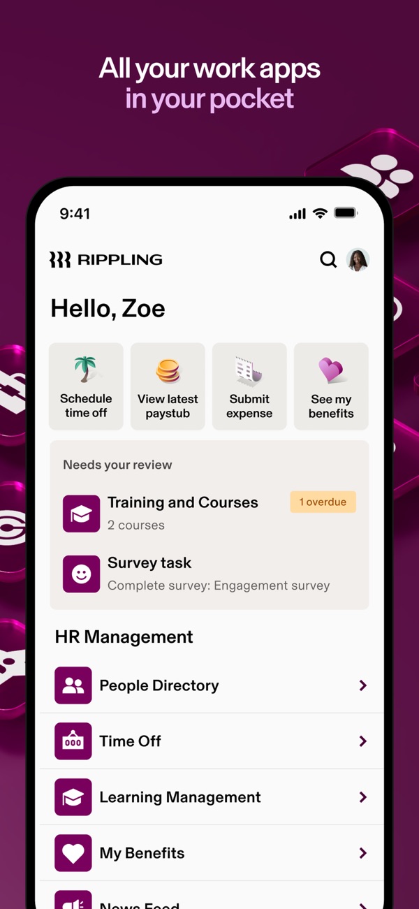 Rippling iPhone screenshot 2