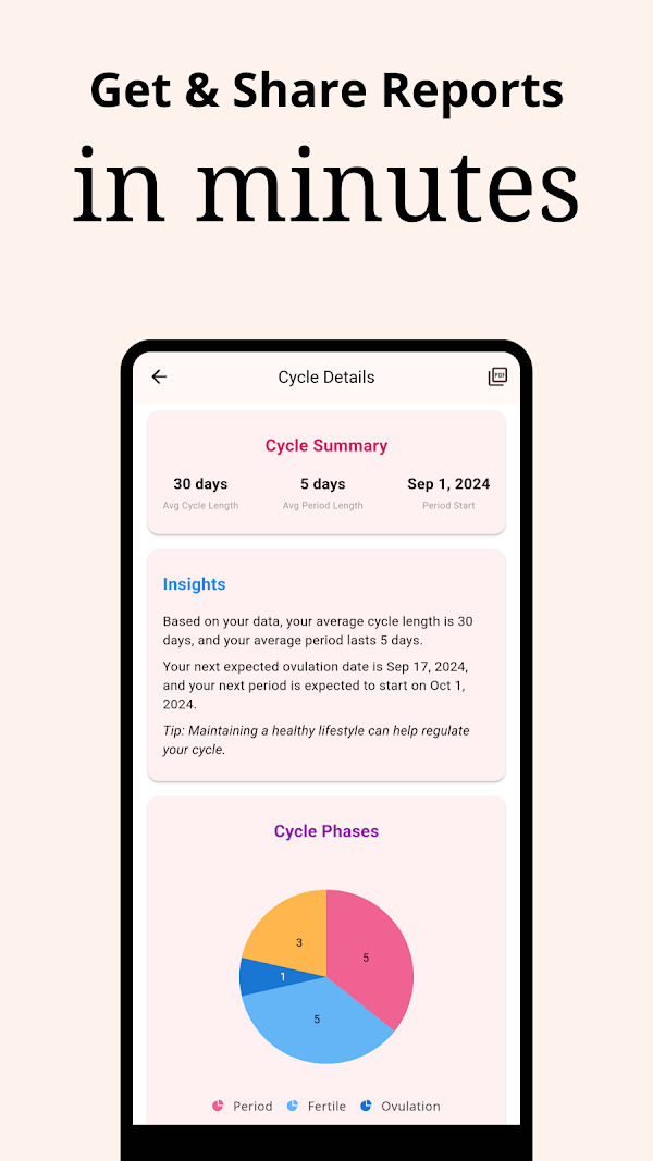 Rise, Period Tracker, Calendar Android phone screenshot 5