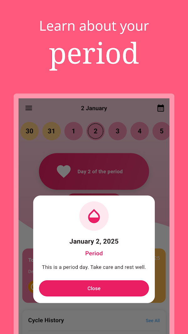 Rise, Period Tracker, Calendar Android phone screenshot 10