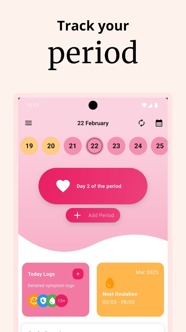 Rise, Period Tracker, Calendar Android phone screenshot 9