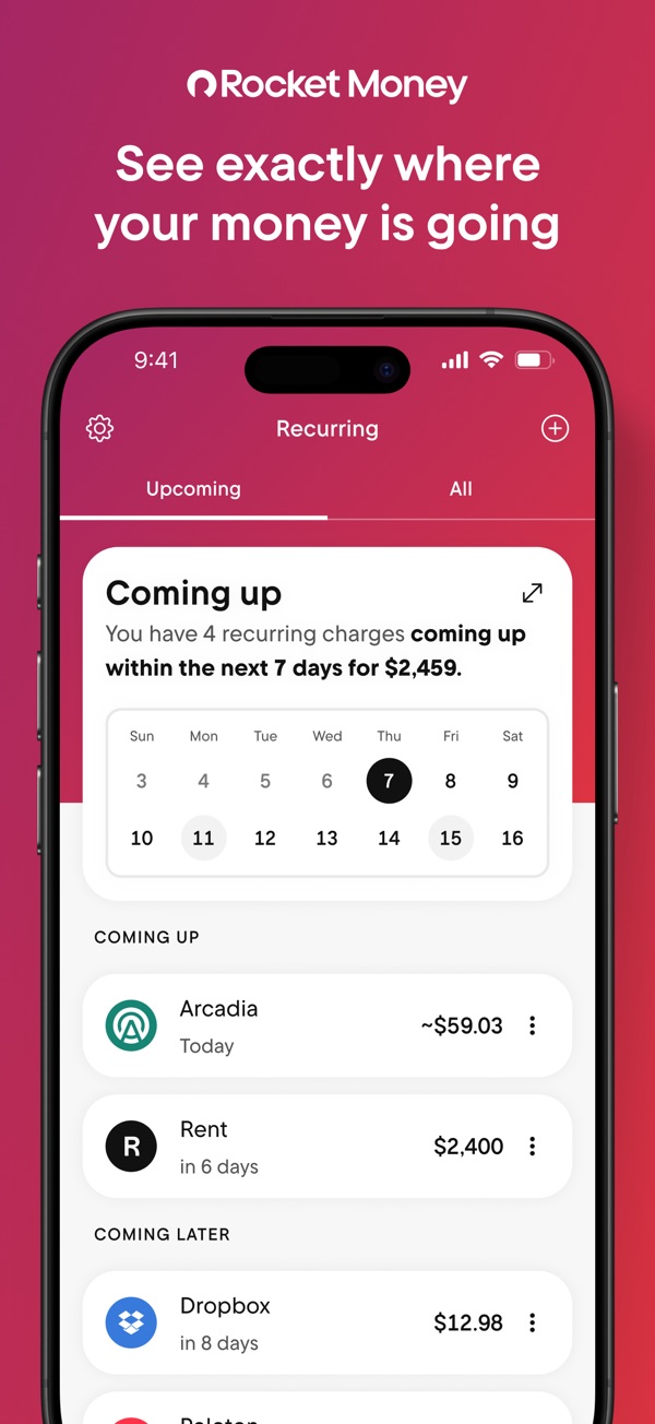 Rocket Money iPhone screenshot 1