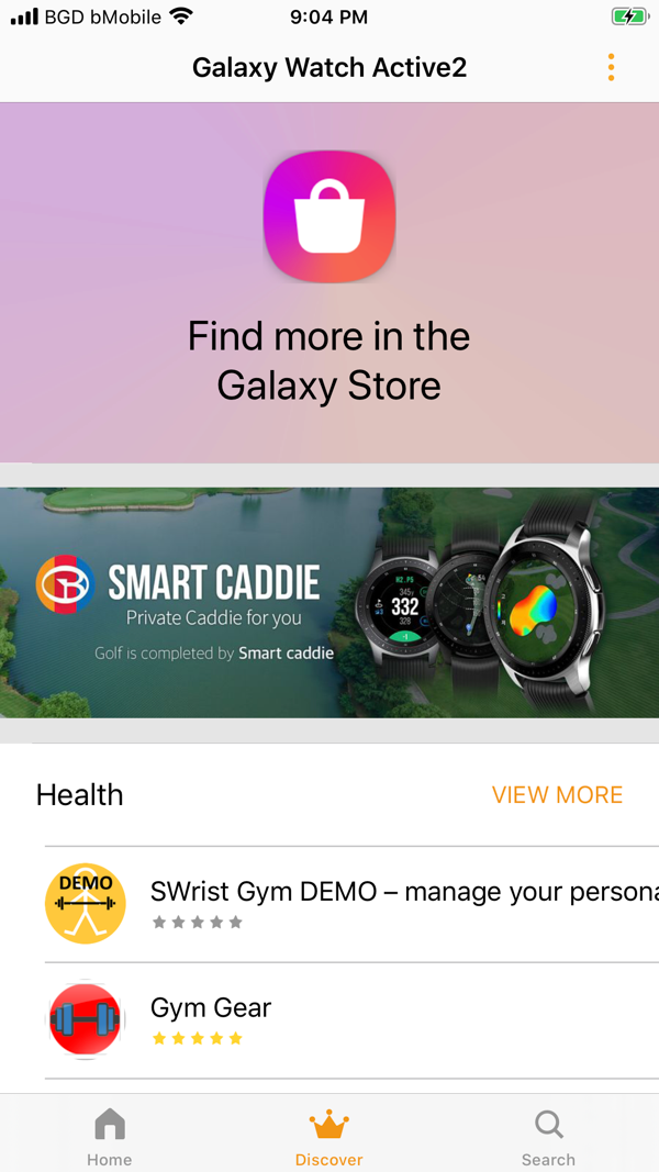 Samsung Galaxy Watch (Gear S) iPhone screenshot 5