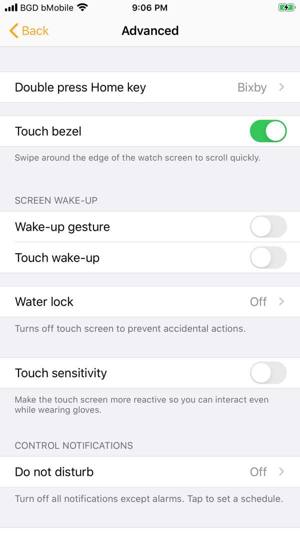 Samsung Galaxy Watch (Gear S) iPhone screenshot 9