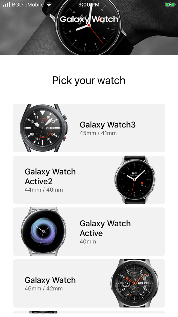 Samsung Galaxy Watch (Gear S) iPhone screenshot 2