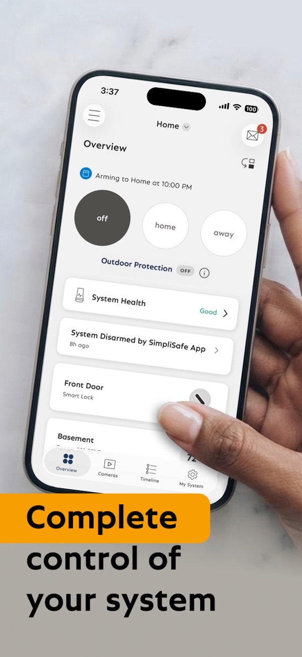 SimpliSafe Home Security App iPhone screenshot 2
