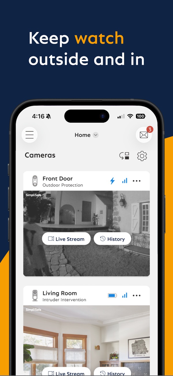 SimpliSafe Home Security App iPhone screenshot 3