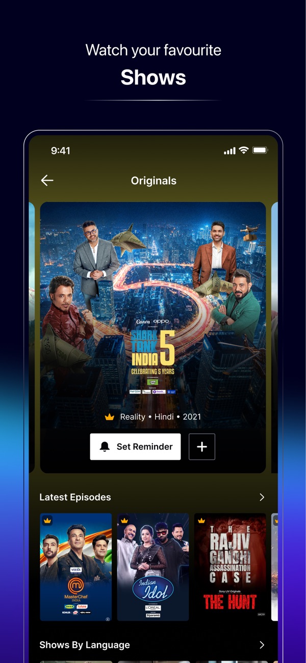 Sony LIV iPhone screenshot 2