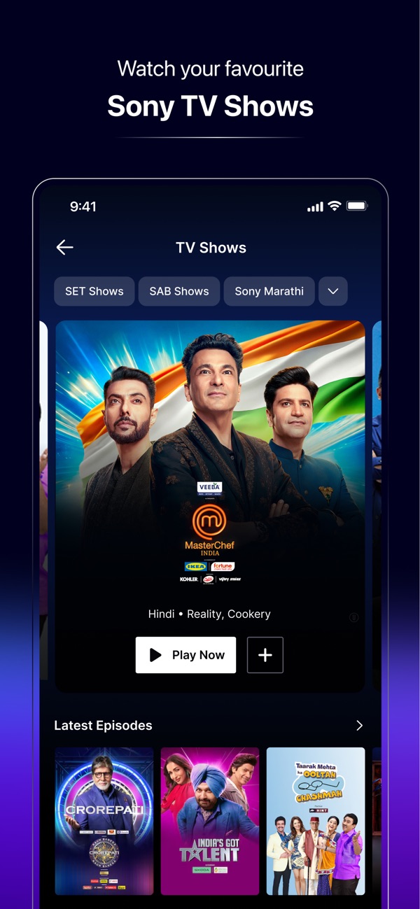 Sony LIV iPhone screenshot 4