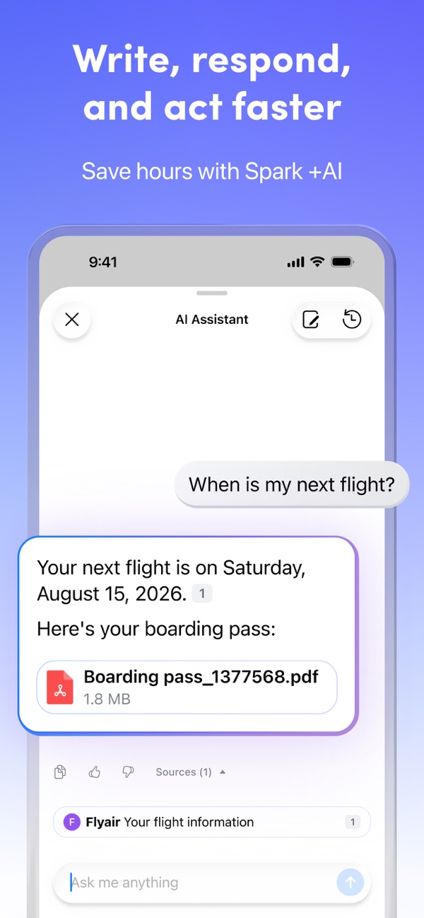Spark Mail iPhone screenshot 2
