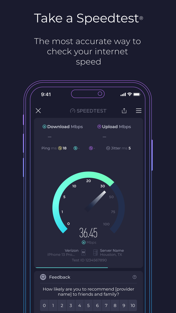 Speedtest by Ookla iPhone screenshot 1
