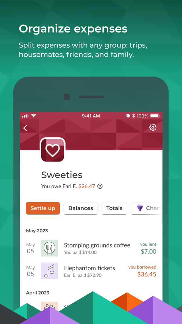 Splitwise iPhone screenshot 2