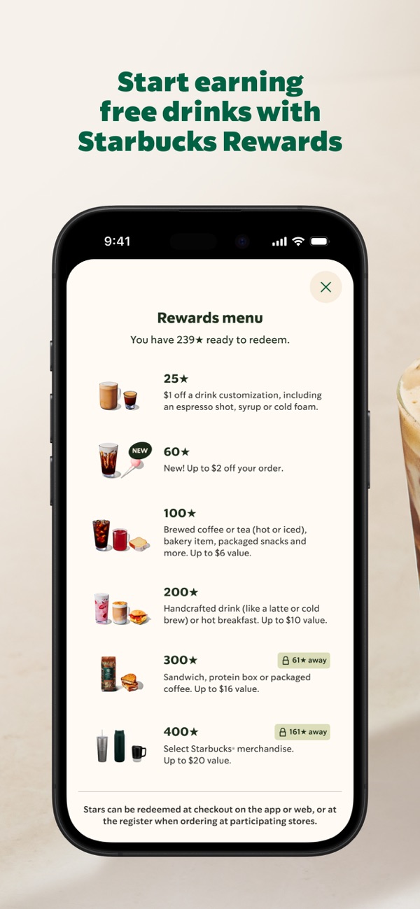 Starbucks iPhone screenshot 3