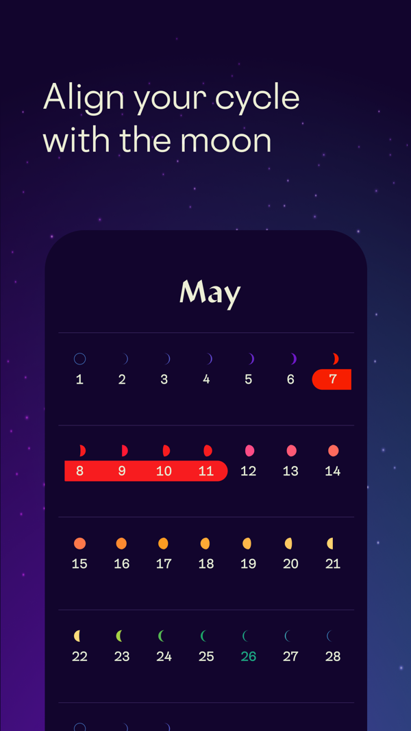 Stardust Period Tracker iPhone screenshot 6
