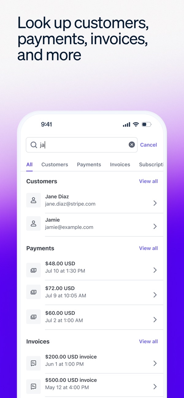Stripe Dashboard iPhone screenshot 5