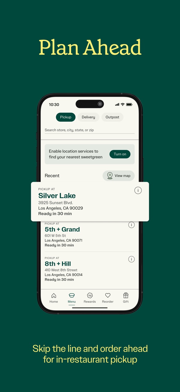 sweetgreen iPhone screenshot 2