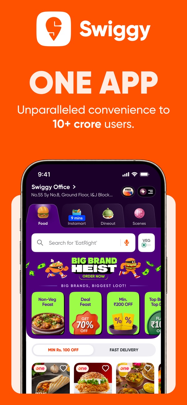 Swiggy iPhone screenshot 1