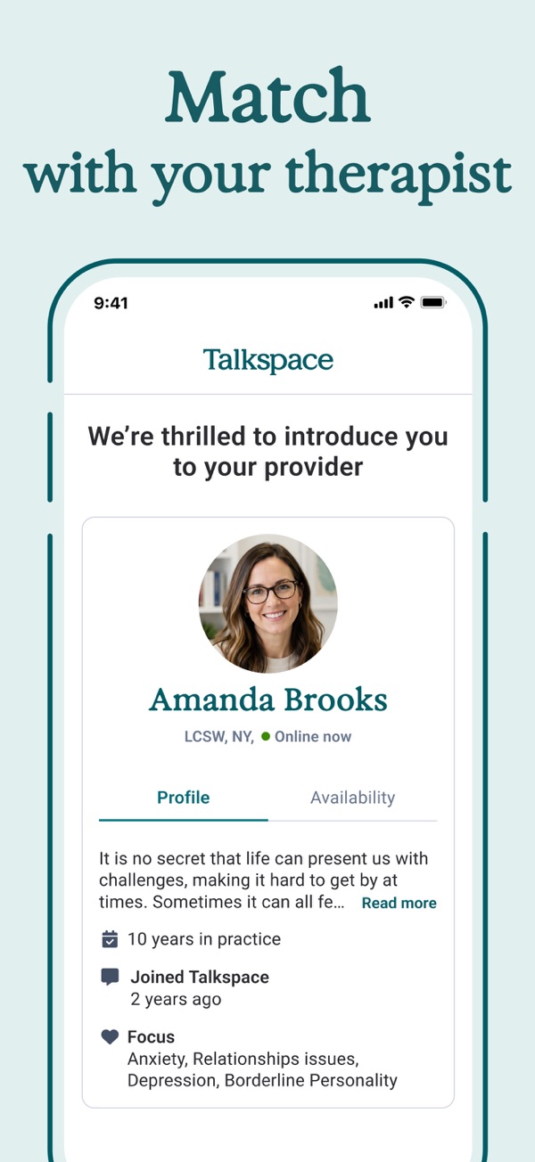 Talkspace iPhone screenshot 4