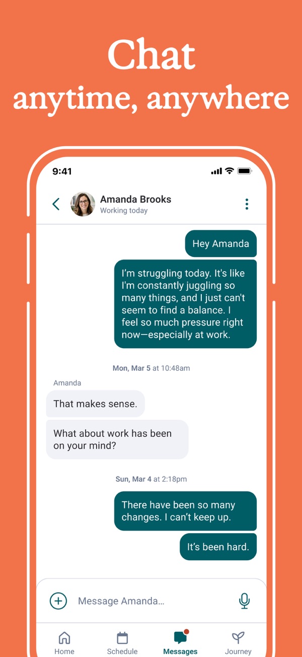 Talkspace iPhone screenshot 5