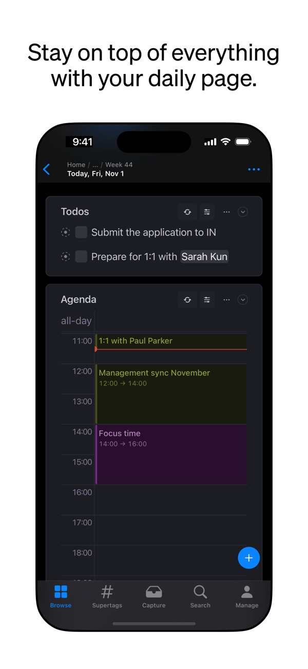 Tana Outliner iPhone screenshot 3
