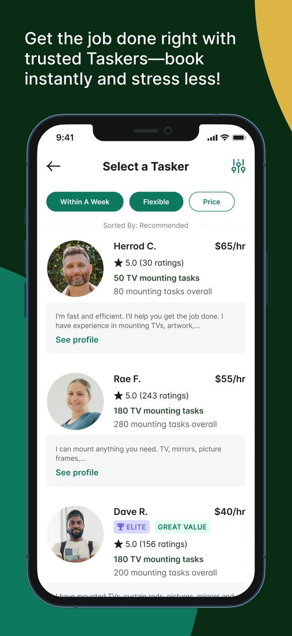 Taskrabbit iPhone screenshot 3