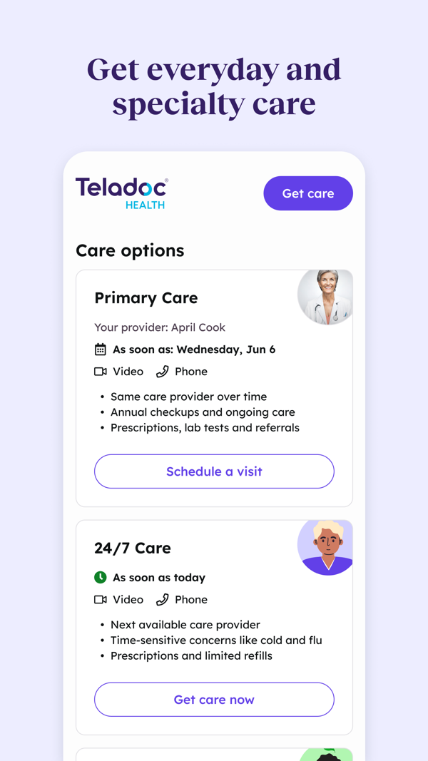 Teladoc Health iPhone screenshot 3
