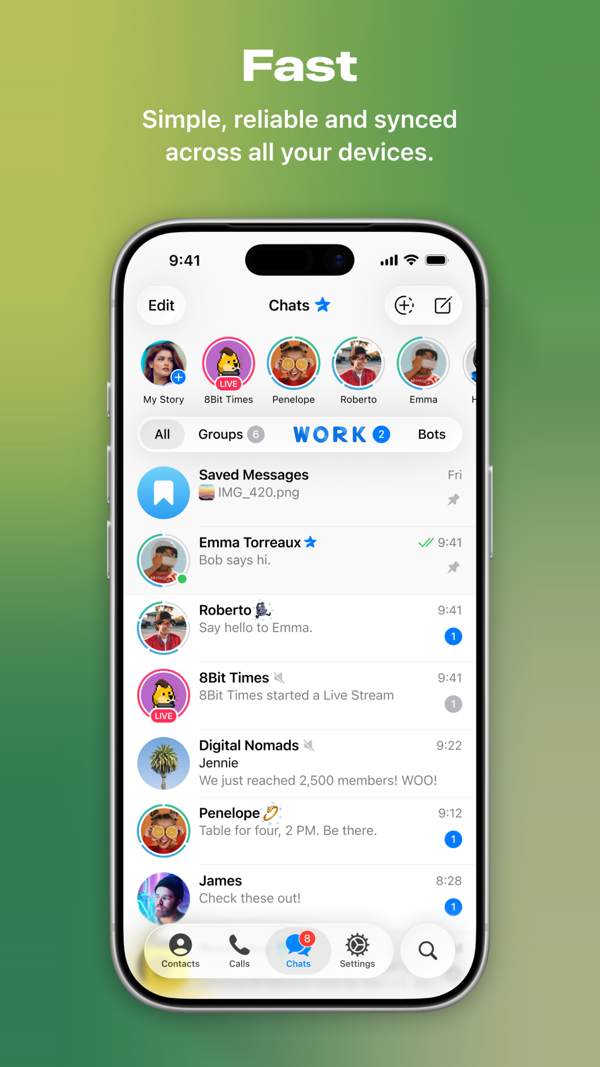 Telegram Messenger iPhone screenshot 1