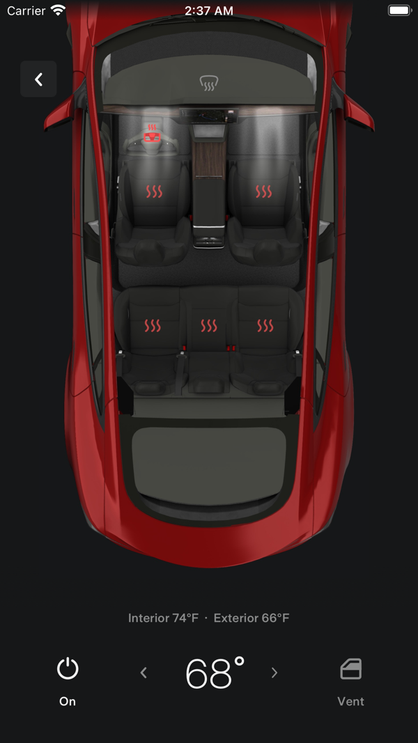 Tesla iPhone screenshot 2