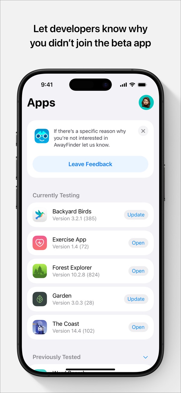 TestFlight iPhone screenshot 5