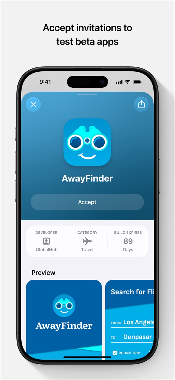 TestFlight iPhone screenshot 2